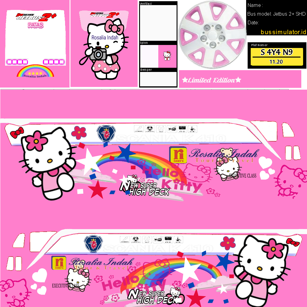 Hello Kitty Transp Download Download Livery Bus Hello Kitty Disini - Livery Hello Kitty ...