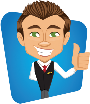 Male Flight Attendant Clipart Image - Male Flight Attendant Clipart (400x474), Png Download