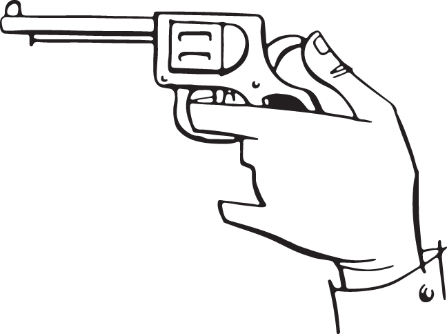 Man Points Gun To Head - Man (648x484), Png Download