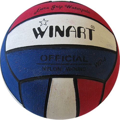 Wp4 Red White Blue - Decathlon Nabaiji Water Polo Ball Size (500x500), Png Download