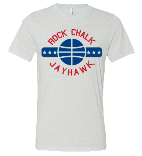 Rock Chalk Jayhawk Basketball Canvas Triblend Tee Shirt - Fire Just Do It (720x540), Png Download