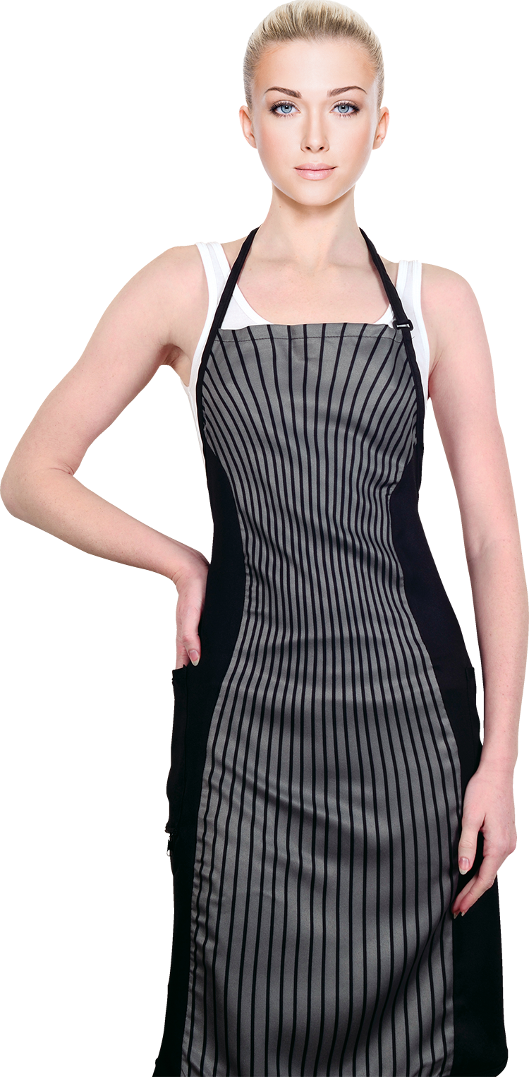 Cricket Slimming Apron With Grey Pinstripes - Cricket Slimming Apron Gray Pinstripes 5512162 (750x1525), Png Download