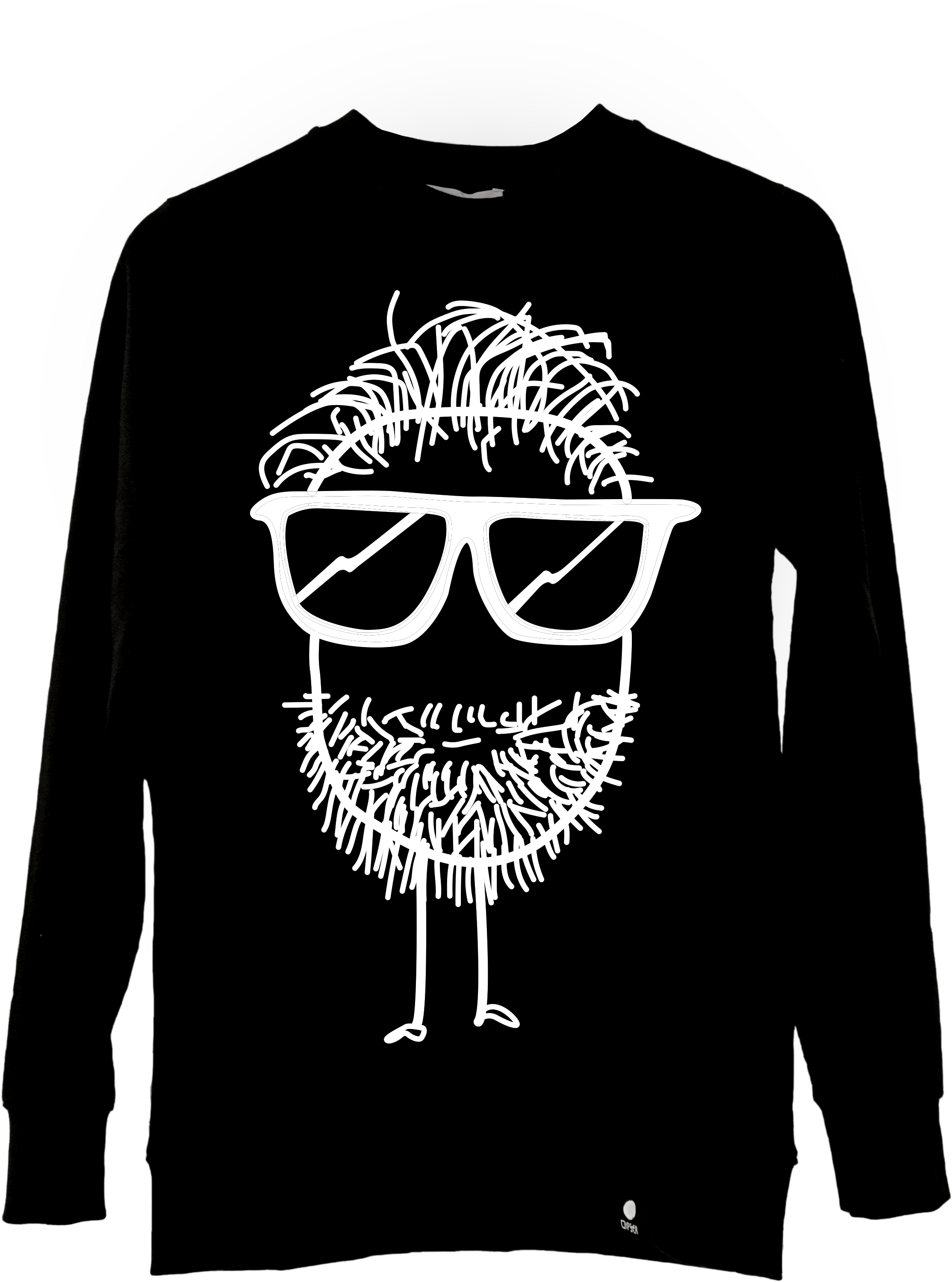 20160920 Quipster Pull-black Beard 2 V=1522238423 - T-shirt (2614x3280), Png Download