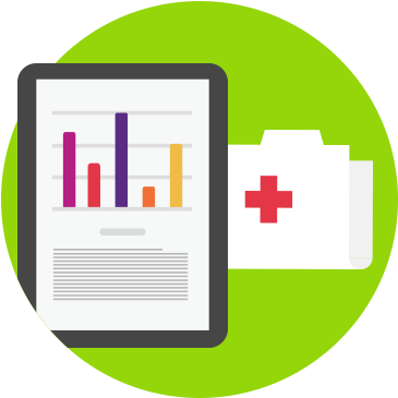 Clinical Data Visualization - Health Information Management Icon (450x364), Png Download