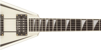 Jackson Pro Series Rhoads Rrt-3 Ebony Fingerboard Ivory - Jackson Pro Rhoads Rrt-3 Ivory With Black Pinstripes (400x400), Png Download