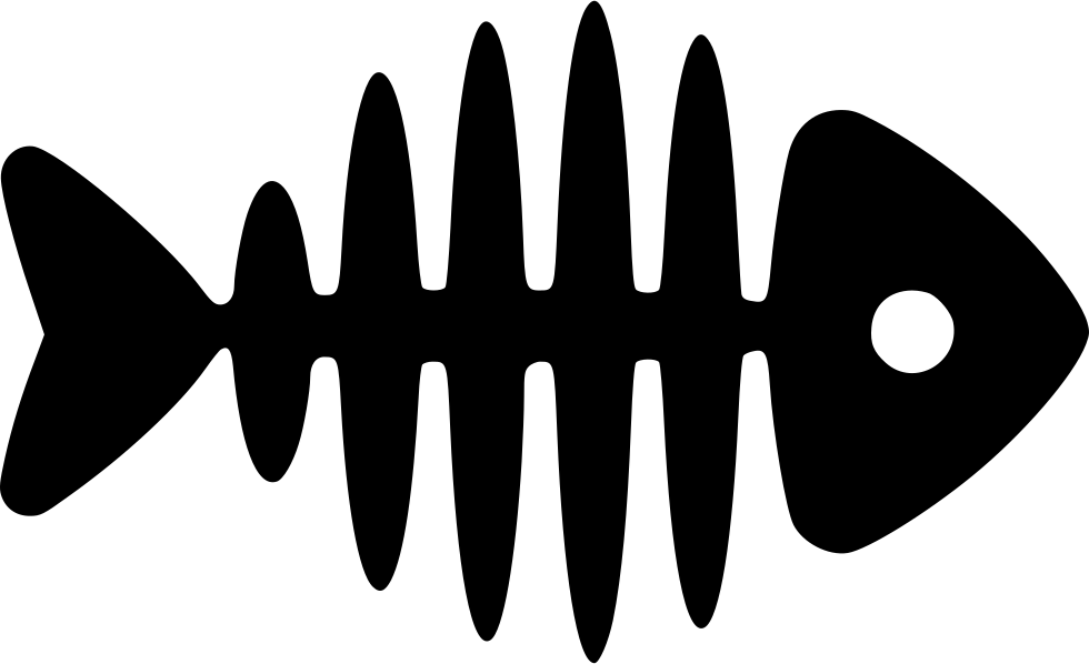 Fishbone - - Portable Network Graphics (980x598), Png Download