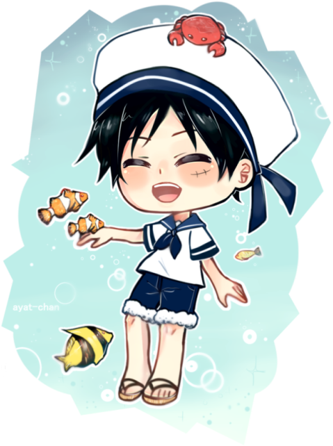 Chibi Sailor Luffy ~ - Monkey D. Luffy (500x676), Png Download