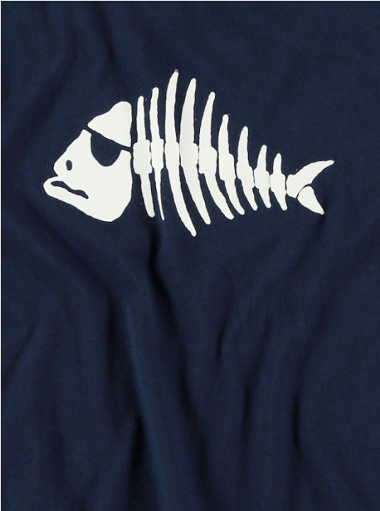 Yporqué Fish Bone Tee - Skeleton (960x720), Png Download