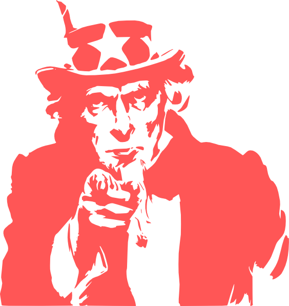 Uncle Sam Art (564x597), Png Download