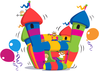 Bouncy Castle - Bouncy Castle Clip Art (416x297), Png Download