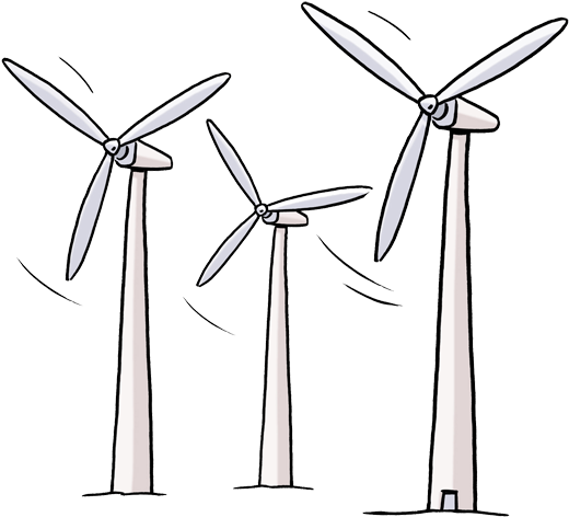 Wind Turbine Clip Art (539x500), Png Download