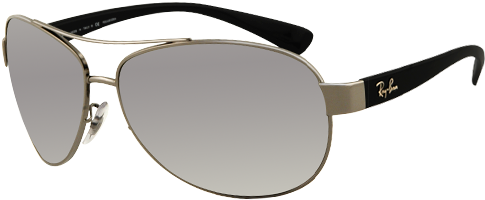 Ray Ban Rb3386 Silver Sunglasses - Ray Ban 3386 004/82 (500x300), Png Download