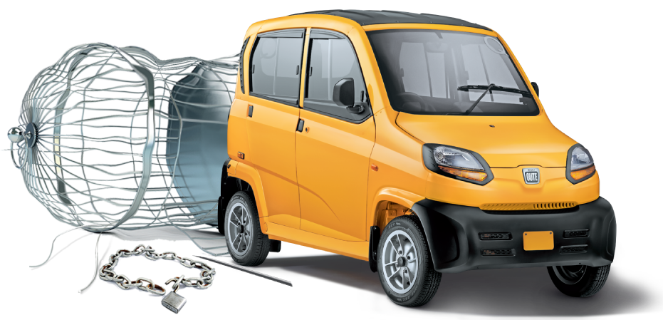 The Greenest & The Leanest 4-wheeler With A Global - Bajaj Qute (931x449), Png Download