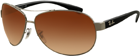 Ray Ban Rb3386 Gunmetal Sunglasses - Rb3386 004 71 67 (500x300), Png Download