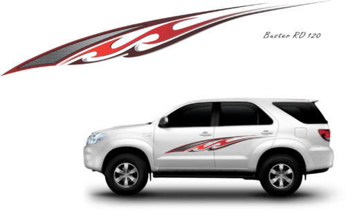 4 Wheeler Sports Car Auto Graphics Graphic Sticker - Sports Car Sticker Design (500x306), Png Download