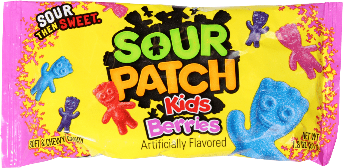 Sour Patch Kids Berries - Berry Sour Patch Kid (1350x900), Png Download