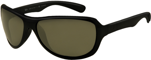 Ray Ban Rb4189 Black Polarised Sunglasses - Sunglasses (500x300), Png Download