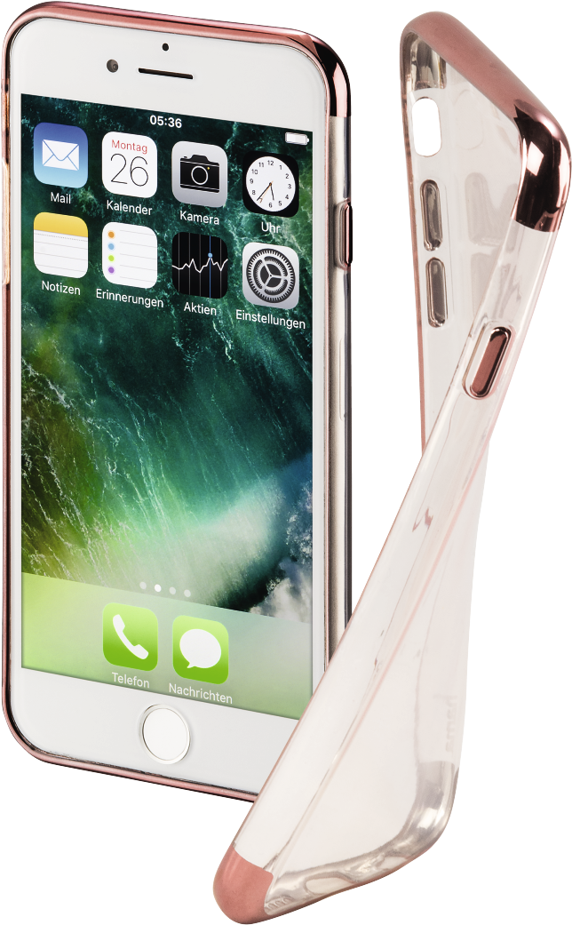 "metallic" Cover For Apple Iphone 6/6s, Rose Gold, - Hama Ultra Slim Case Cover For Iphone 7 Colour: Blue (1100x1100), Png Download