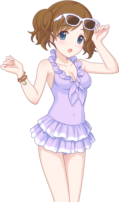 Pop Fiend Spear Kazemiya Akari Rare Gacha009 1 Surprised - Cartoon (1000x1000), Png Download