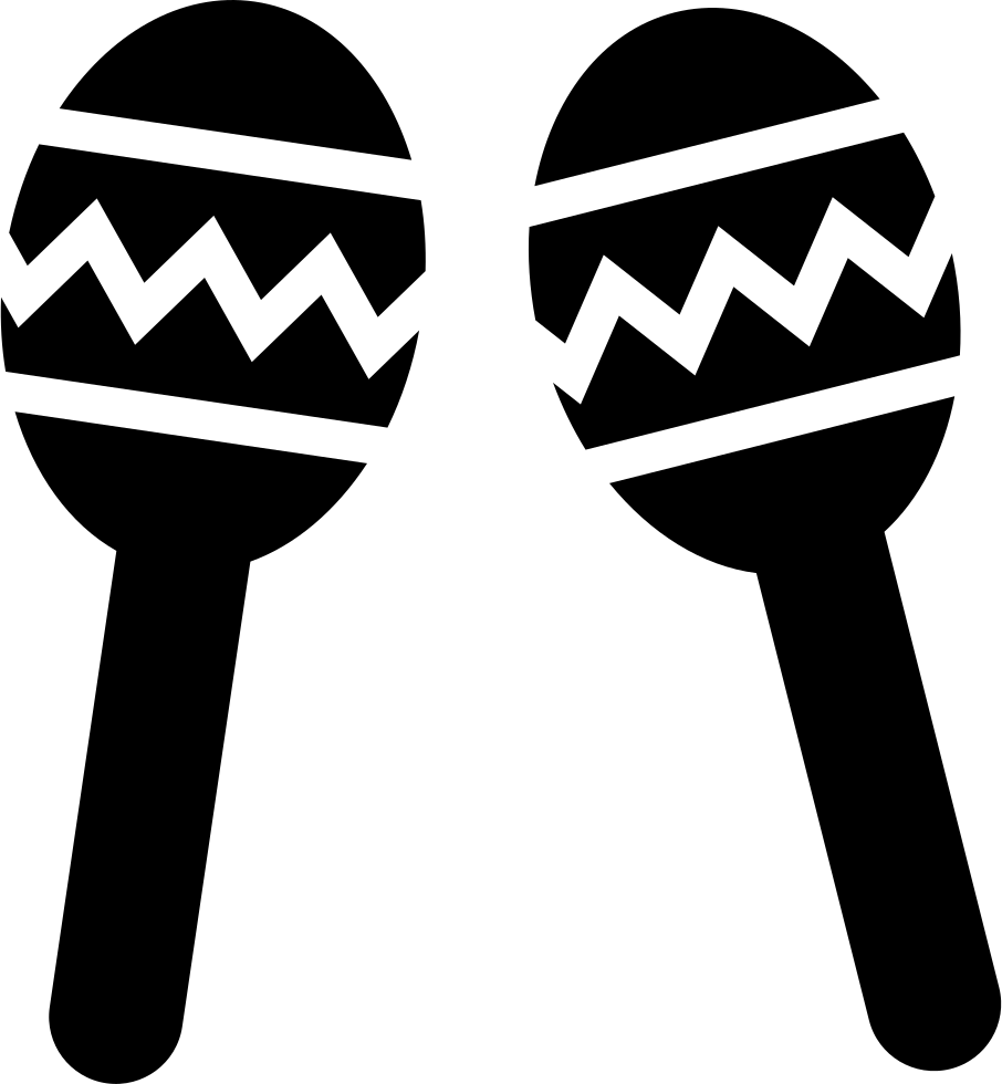 Maracas Couple Of Musical Instrument Of Mexico Comments - Maracas Svg (906x980), Png Download