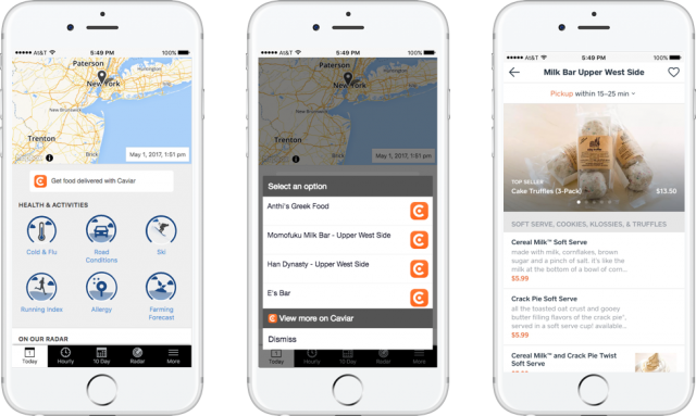 The Caviar App Will Be Shown To Weather - Iphone (640x383), Png Download