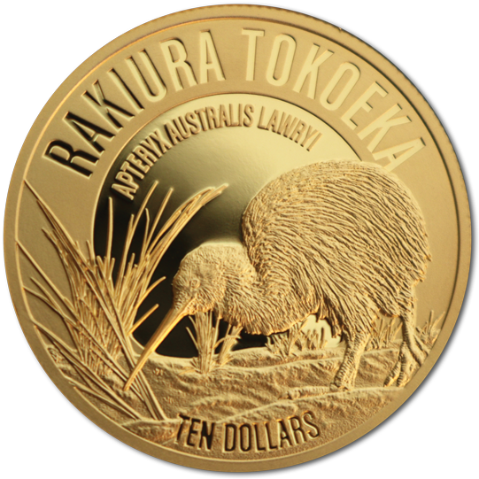 2017 Kiwi Gold Proof Coin - New Zealand Dollar Coin Png (600x600), Png Download