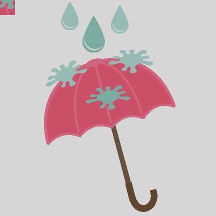 Rainy Day Umbrella Svg File For Scrapbooking Cardmaking - Topper De Bolo Chuva De Benção (432x432), Png Download