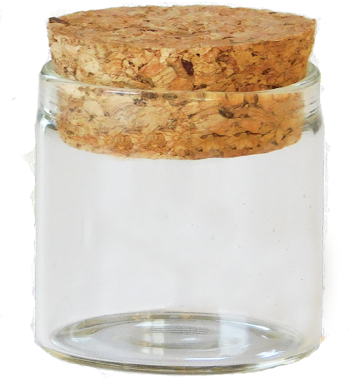 10ml Concentrate/cream Glass Jar-cork Silicon Lid - Jar (680x804), Png Download