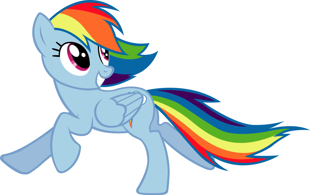 Capt-nemo, Rainbow Dash, Safe, Simple Background, Transparent - My Little Pony Running (1280x805), Png Download