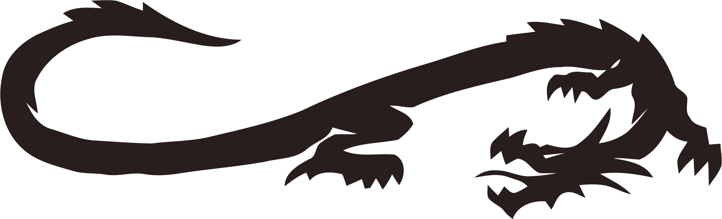 This Free Icons Png Design Of Tribal Dragon 11 (2330x709), Png Download
