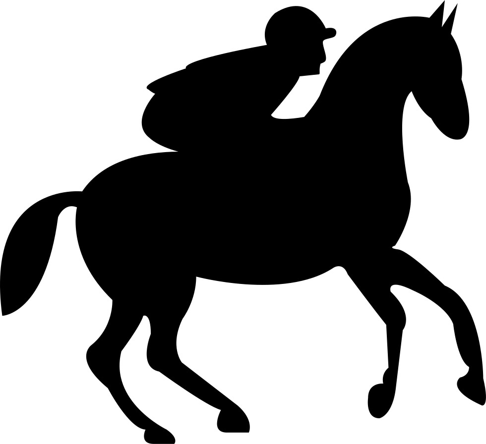 Running Horse With Jockey - Je Peux Pas J Ai Equitation (980x896), Png Download