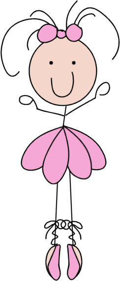 Hh Stickfigureballerina - Ballerina Stick Figure (244x568), Png Download