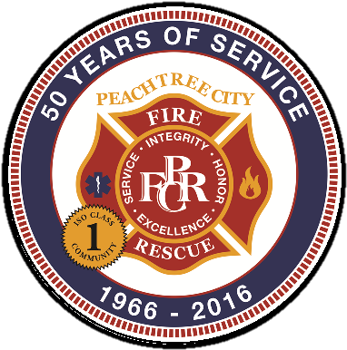 Peachtree - Ptc Fire Department (412x422), Png Download
