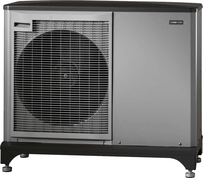 Air-source Heat Pumps - Nibe Air To Water Heat Pump (800x702), Png Download
