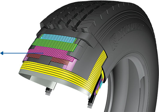 High Stock Resistance Casing, Even Wear - 295 80r22 5 Michelin X Multi Hd (556x482), Png Download