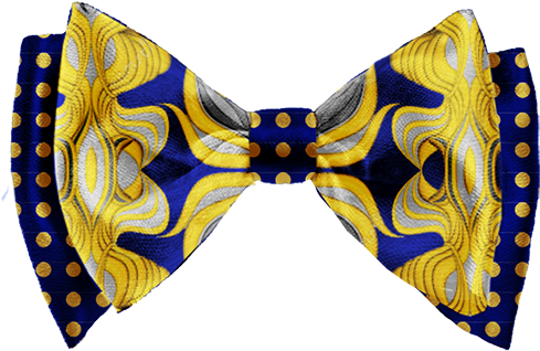 Be The First To Review U201cdesign Your Own Custom - Blue And Yellow Bow Tie (500x333), Png Download