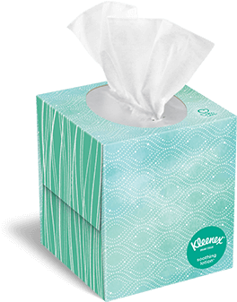 Elegant Picture Of Box Of Kleenex Kleenex Soothing - Kleenex Lotion Aloe & E Facial Tissues (424x365), Png Download
