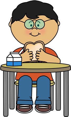 Boy Eating A Sandwich - Boy Eating Clip Art (271x443), Png Download