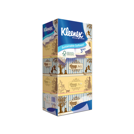 Kleenex 3-ply Facial Tissue (100's - Kleenex (500x500), Png Download