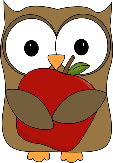 Clip Art Owl Eating Clipart Clipart Kid - Apples Clipart (384x550), Png Download