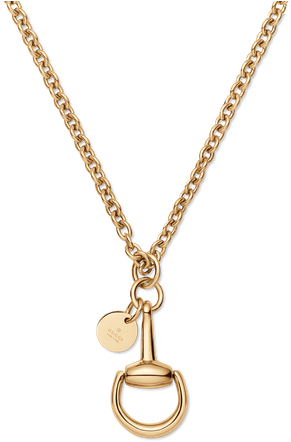 Gucci Horsebit Necklace - Gucci Gucci Horsebit Necklace With Pendant Yellow Gold (800x800), Png Download