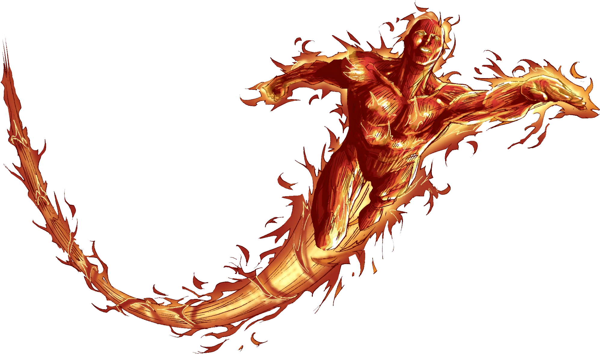Human Torch Png Hd - Human Torch Png (2112x1250), Png Download