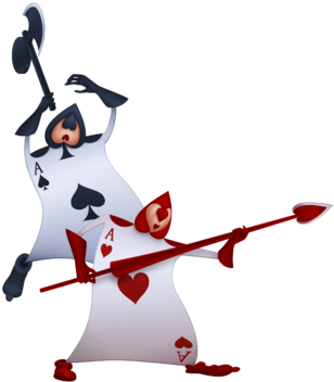 Card Soldiers Khrec - Alice In Wonderland Card Soldiers (336x400), Png Download