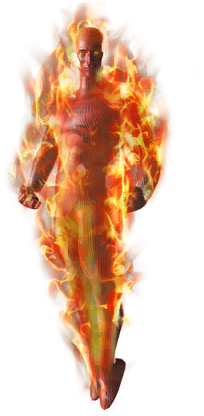Human Torch - Human Torch Fantastic Four Png (300x420), Png Download