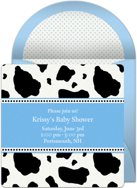 Cow Pattern Online Invitation - Cow Print (650x650), Png Download
