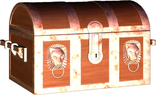 Closed Treasure Chest Clipart (500x304), Png Download