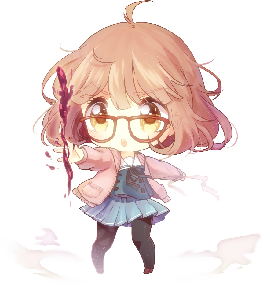 "if This Was A Magical Girl Show, I Bet Her Transformation - Beyond The Boundary Chibi (861x935), Png Download