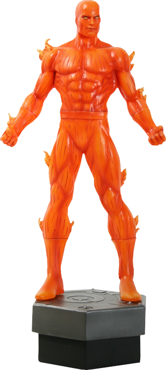 Human Torch Polystone Statue - Bowen Designs Johnny Storm: Human Torch Painted Statue (335x746), Png Download