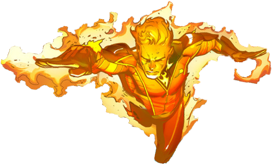 Human Torch - Illustration (922x1400), Png Download