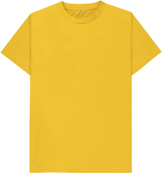 Mustard Plain Organic T-shirt - Plain Yellow Polo Shirt (640x674), Png Download